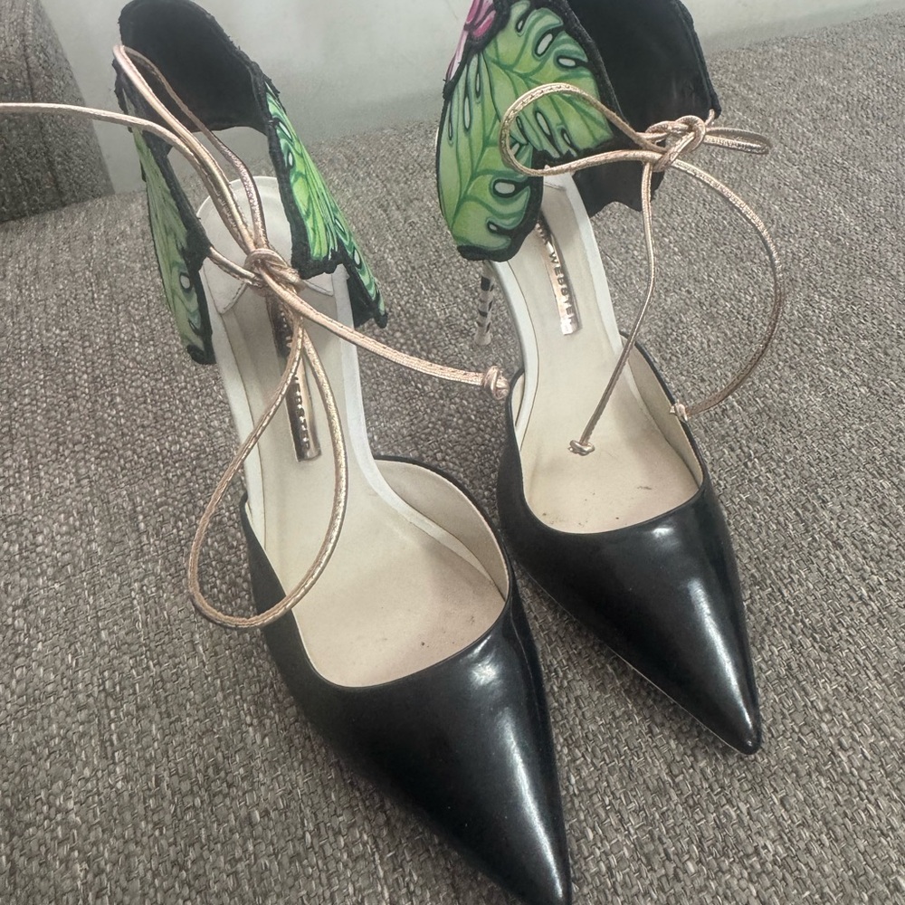 Sophia Webster Black and Green Heels